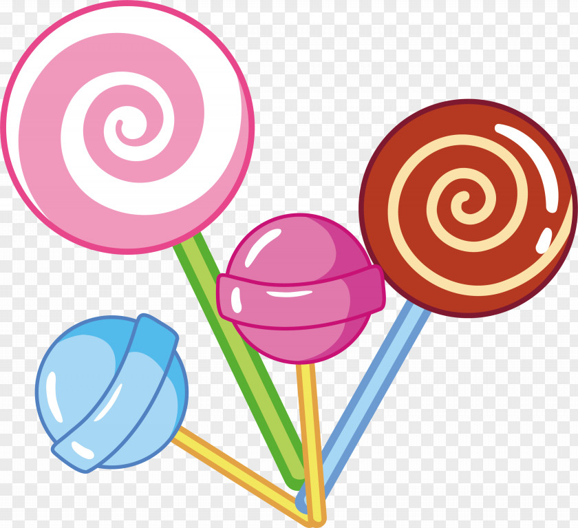 Vector Cartoon Lollipop Euclidean Candy PNG
