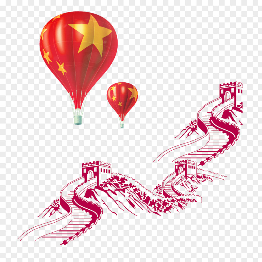 Party Building Material Great Wall Of China Badaling Papercutting PNG