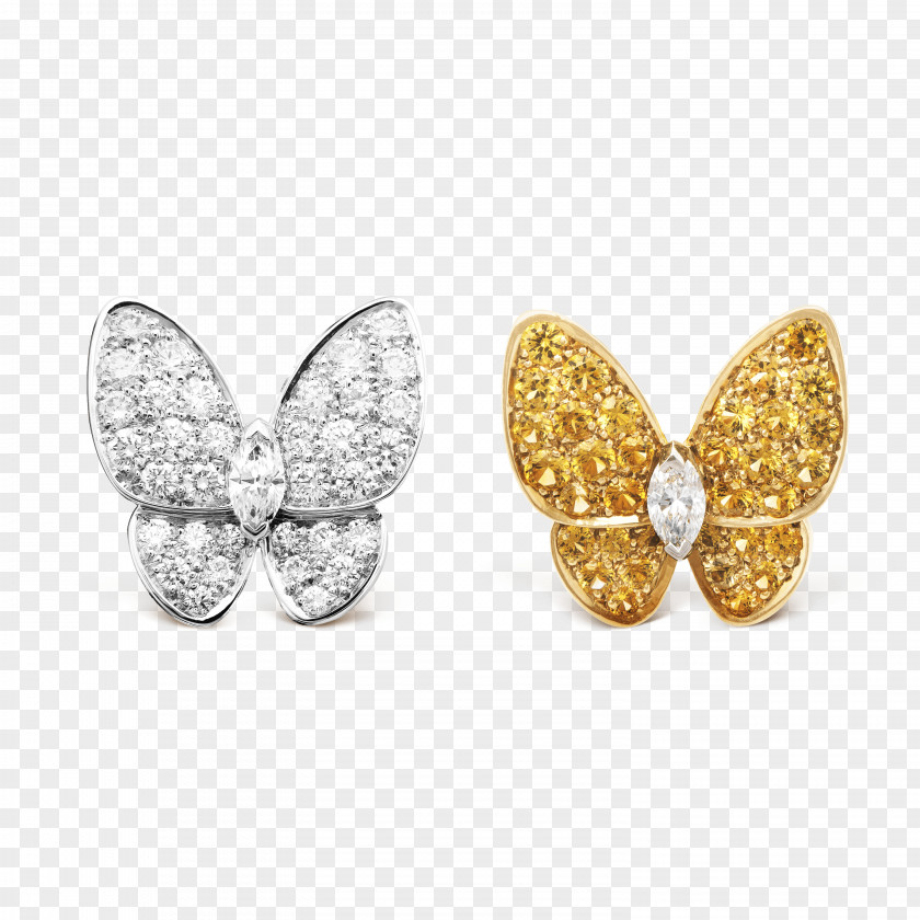 Butterfly Earring Van Cleef & Arpels Jewellery Gemstone PNG