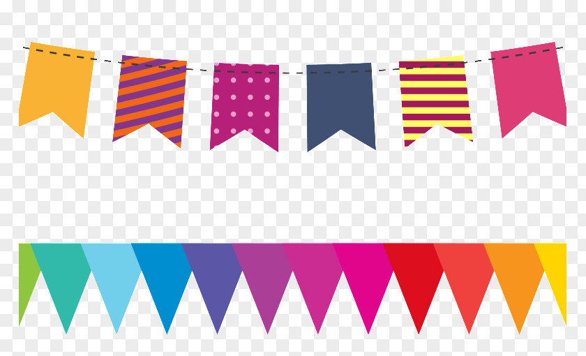 Party Children's Birthday Flag PNG