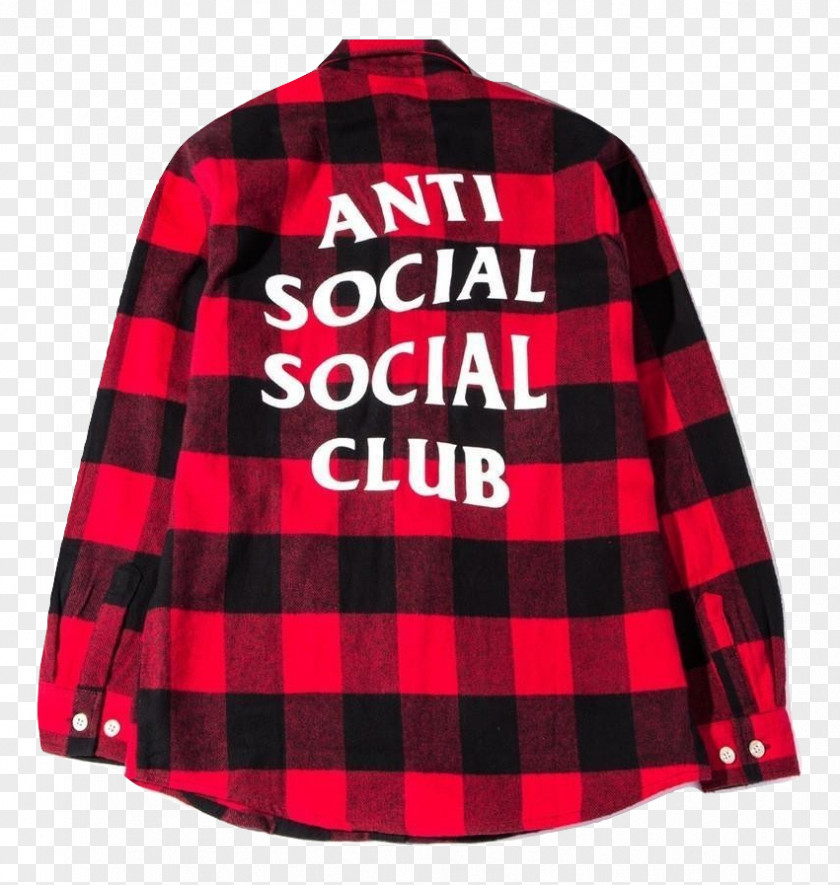 Anti Social Club Flannel Check Brand Shirt PNG