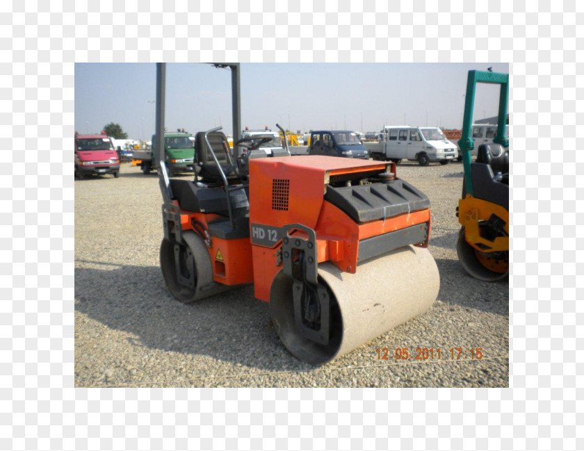 Car Road Roller Machine Compactor Tractor PNG
