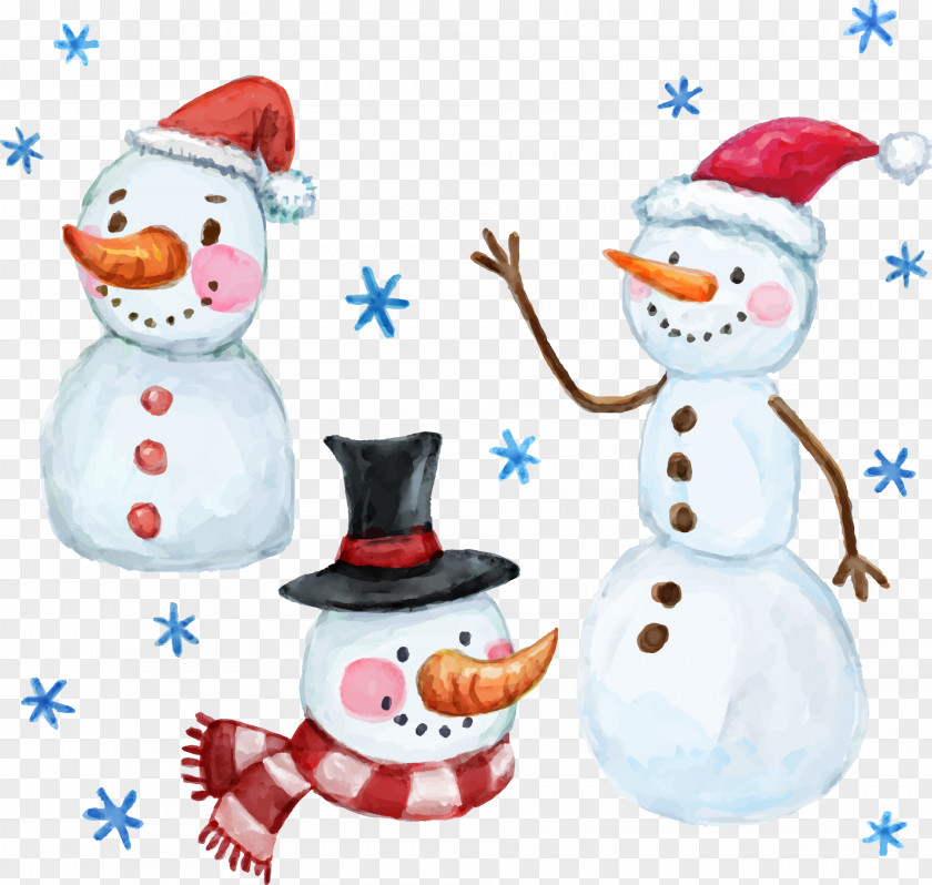 Christmas Cartoon Snowman Image Ornament Clip Art PNG