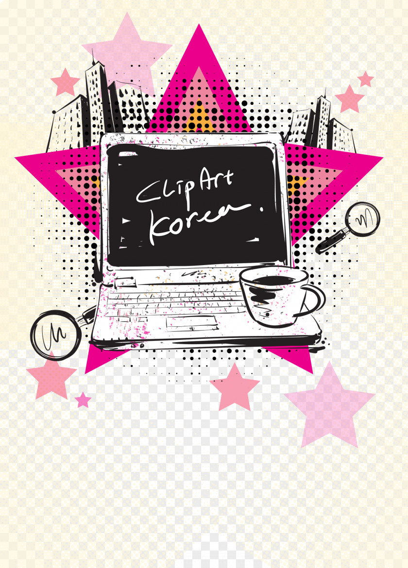 Computers & Coffee Poster Art Background Clip Laptop Computer PNG