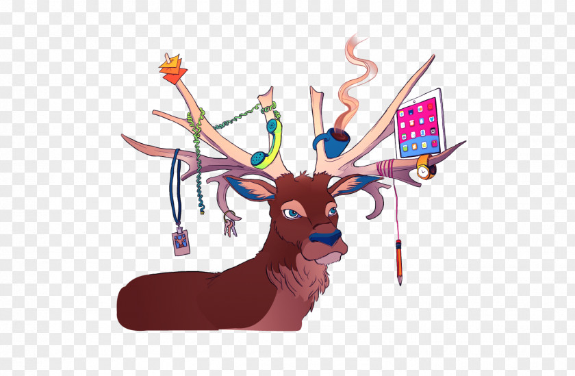 Illustration Design Reindeer Animation Advertising PNG