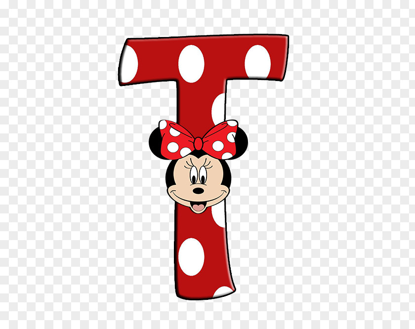 Minnie Mouse Alphabet Red Clip Art PNG