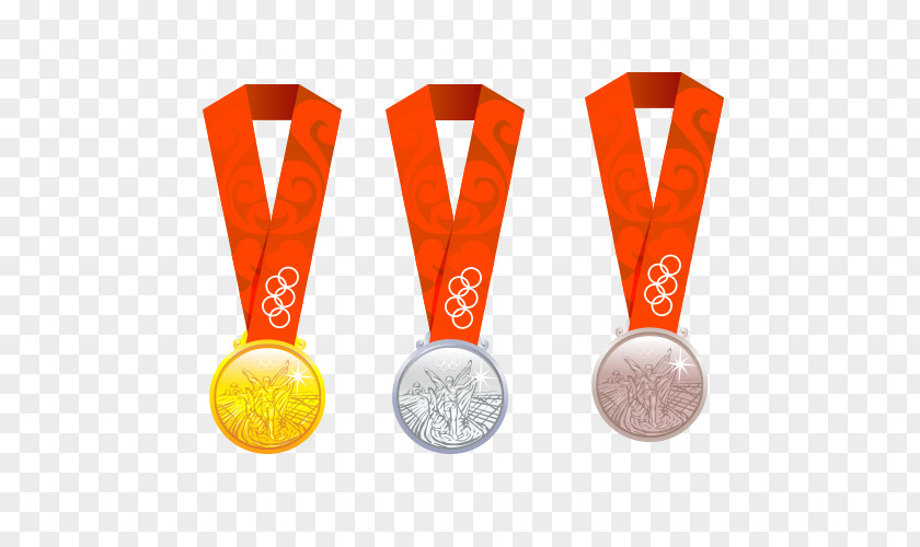 Yellow Gold Medal Decorative Pattern Olympic Games Clip Art PNG