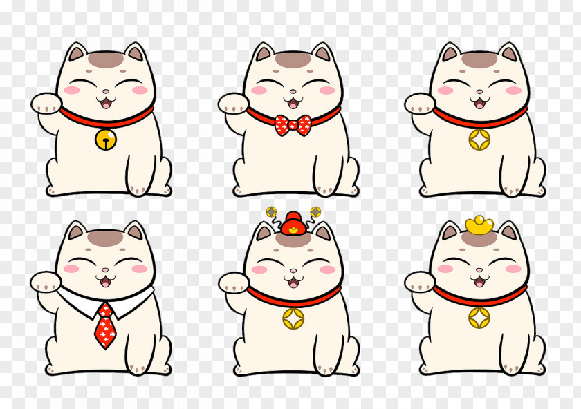 Lucky Cat Combination Maneki-neko Clip Art PNG