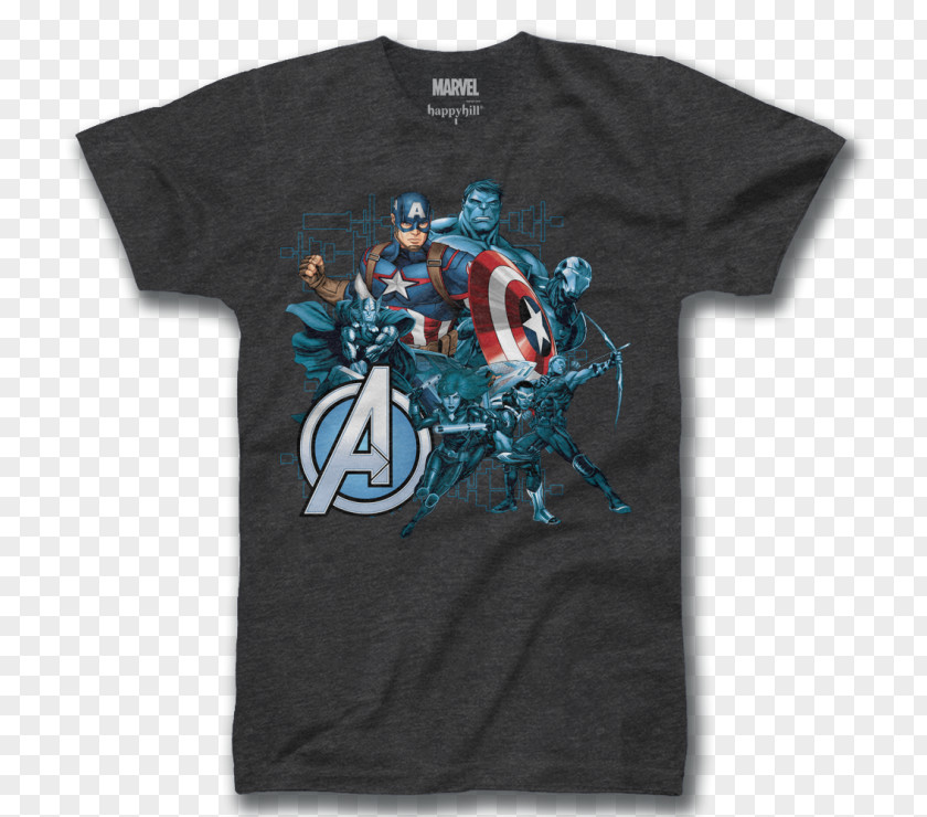 T-shirt Black Panther Iron Man Marvel Comics Avengers PNG