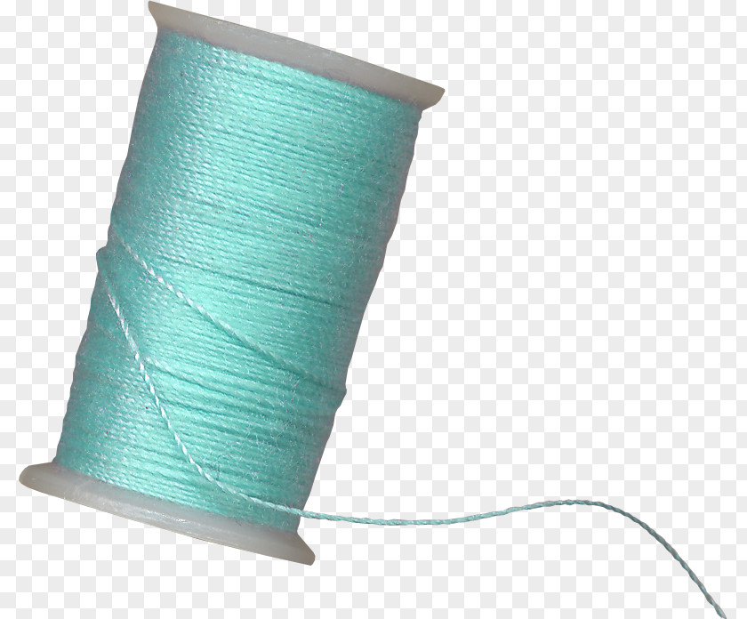 Blue Needle Cylinder Sewing Yarn PNG