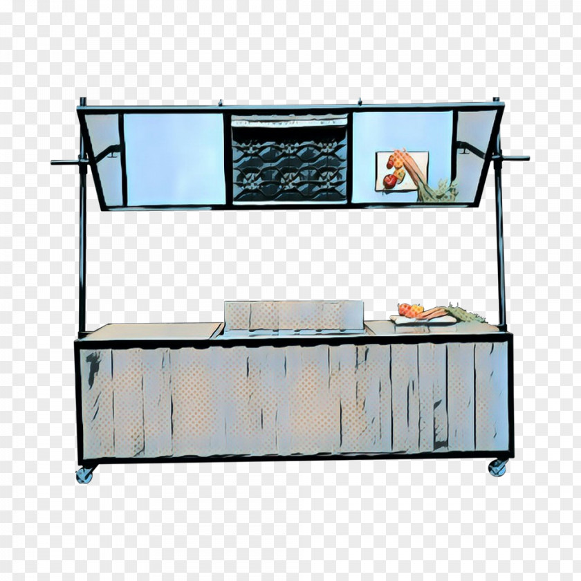 Computer Desk Bookcase Table Cartoon PNG