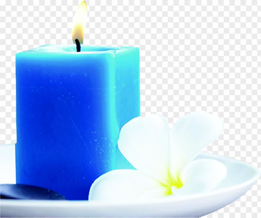 Creative Effects Blue Candle Flowers Still Life Photography Wax Wallpaper PNG