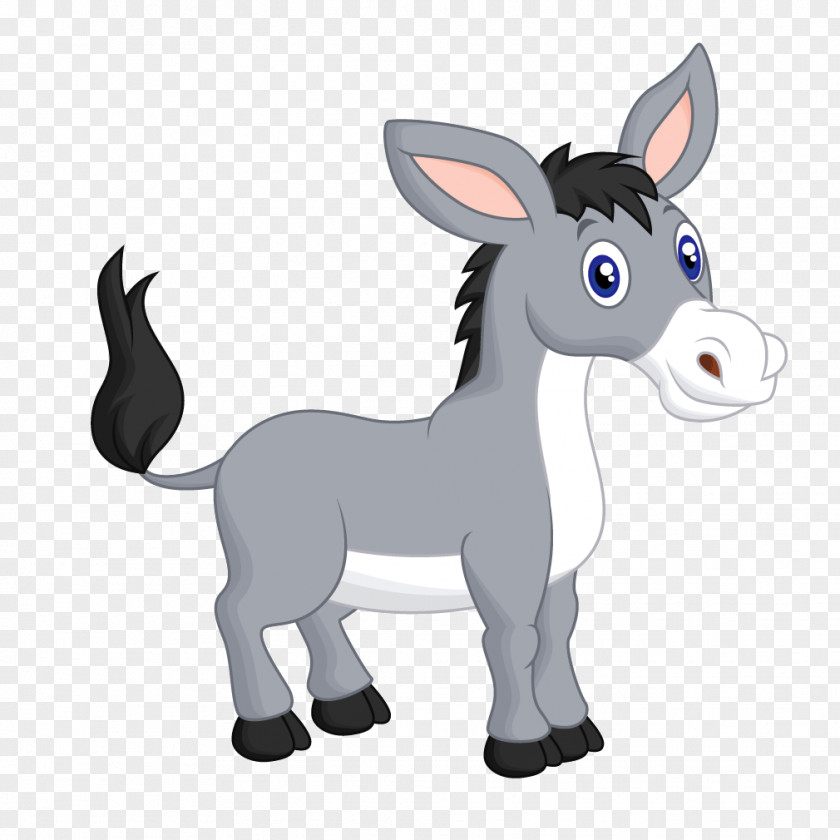 Dark Green Cartoon Donkey Clip Art PNG