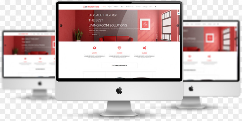 Interior Poster Frame Mockup Responsive Web Design Template Joomla Theme PNG