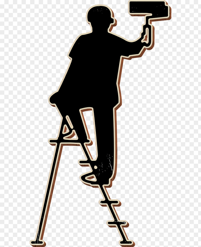 People Icon Do It Yourself Filled Ladder PNG