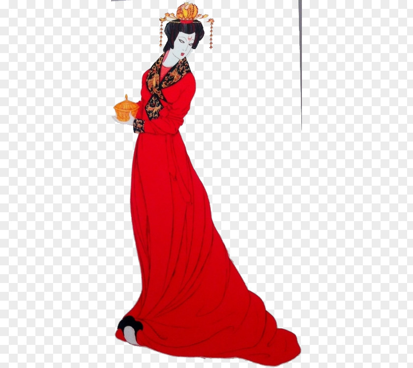 Tang Dynasty Court Dress Robe Clothing Gown PNG