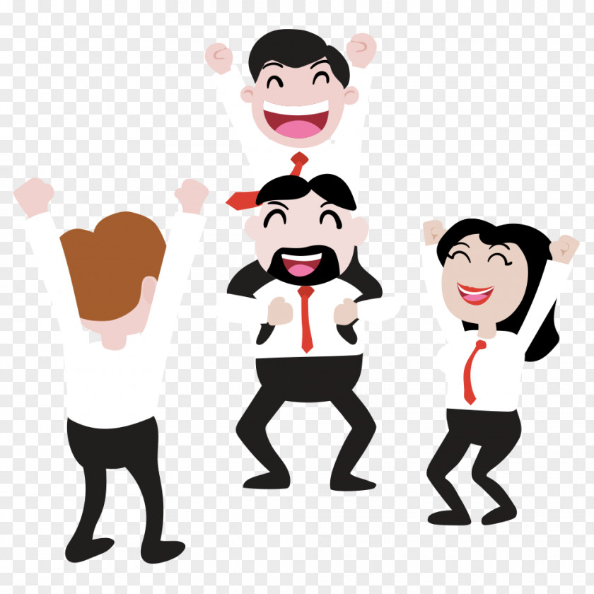 Cheering Business Team Teamwork Clip Art PNG