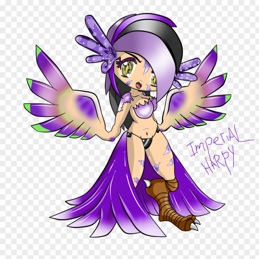 Sylvanas Harpy Violet Monster Cartoon PNG