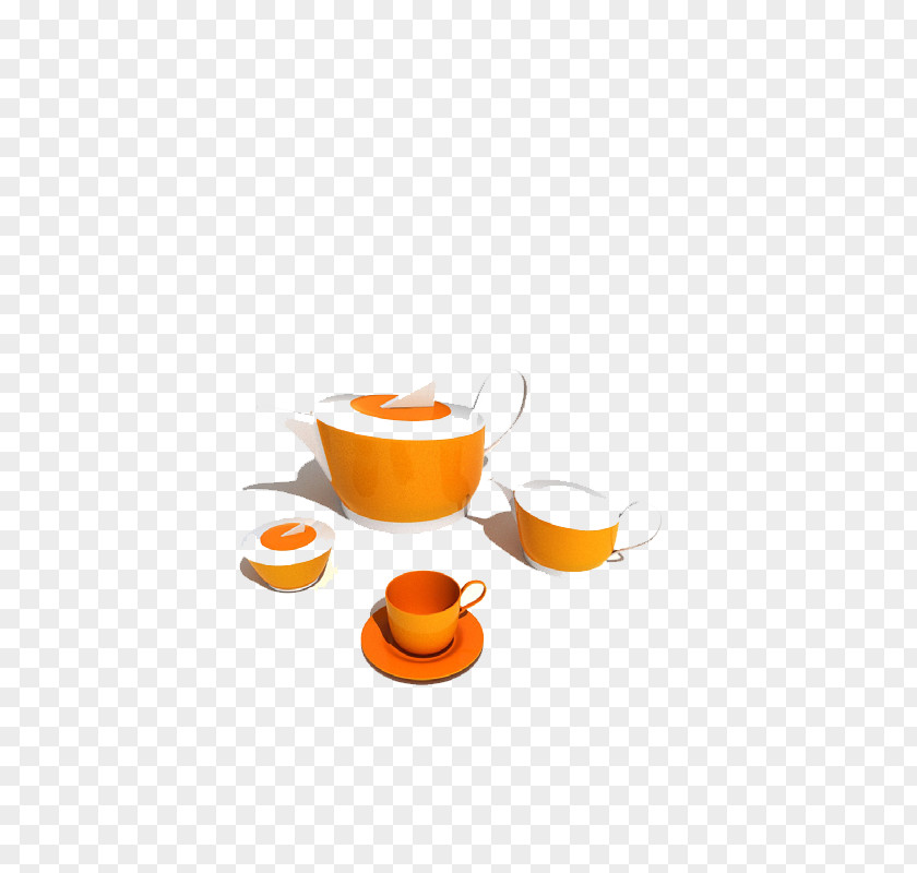 Tea Set 3D Computer Graphics Modeling Industrial Design Texture Mapping PNG