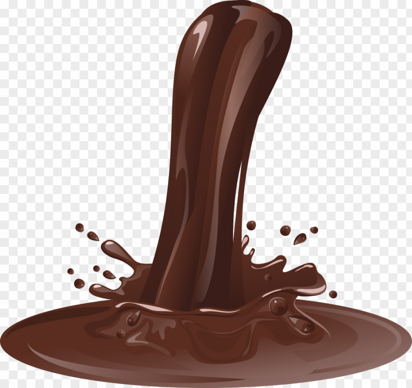Vector Flowing Chocolate Hot Splash Illustration PNG