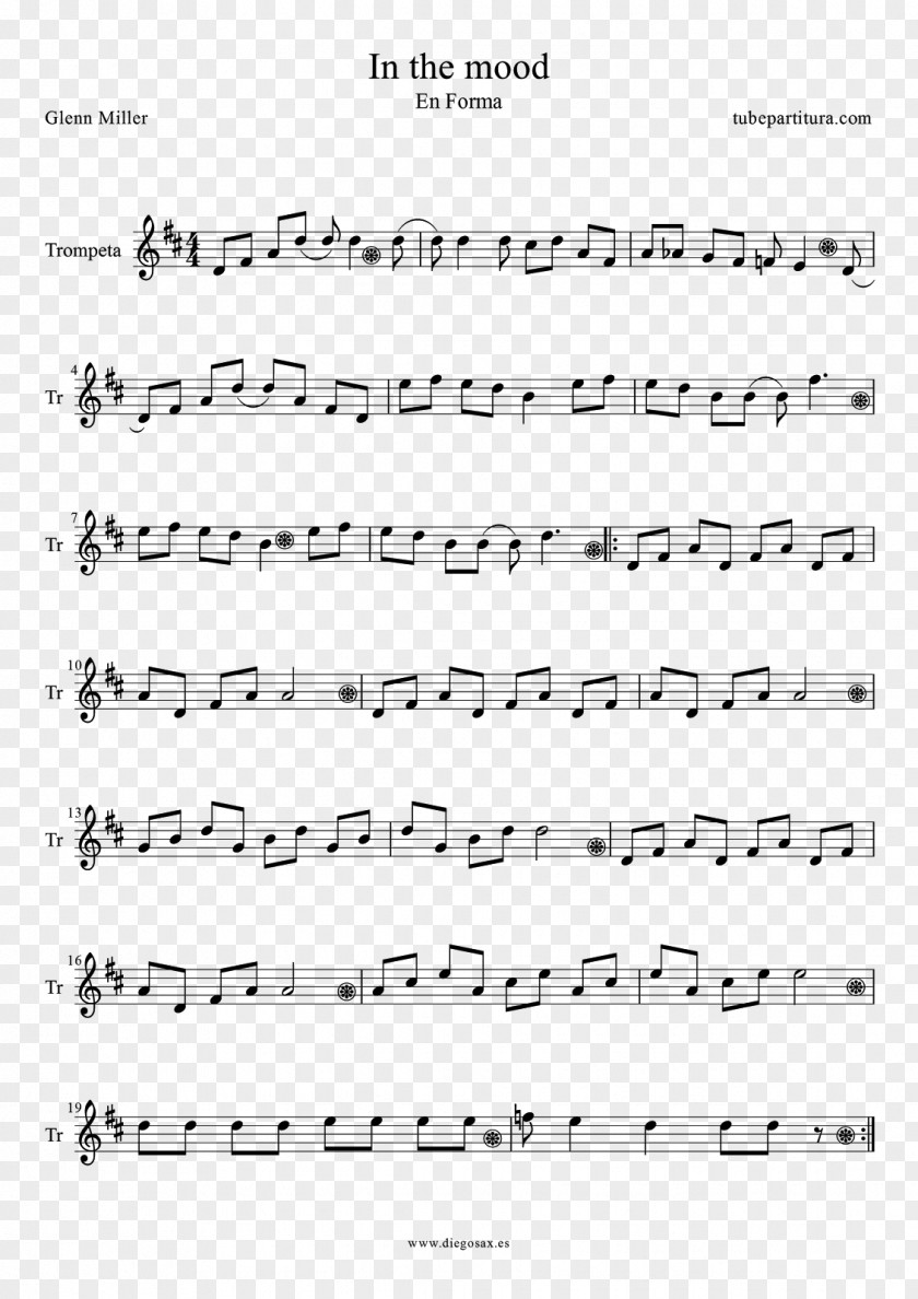 Alto Saxophone Sheet Music In The Mood Clarinet PNG saxophone Clarinet, clipart PNG
