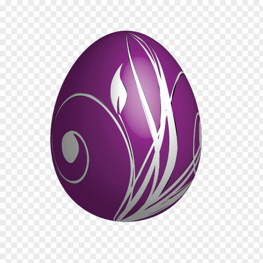 Large Purple Easter Egg Clip Art PNG