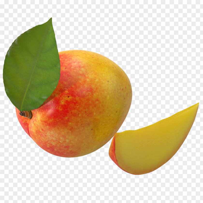 One Slice With The Whole Mango Fruit Drupe PNG
