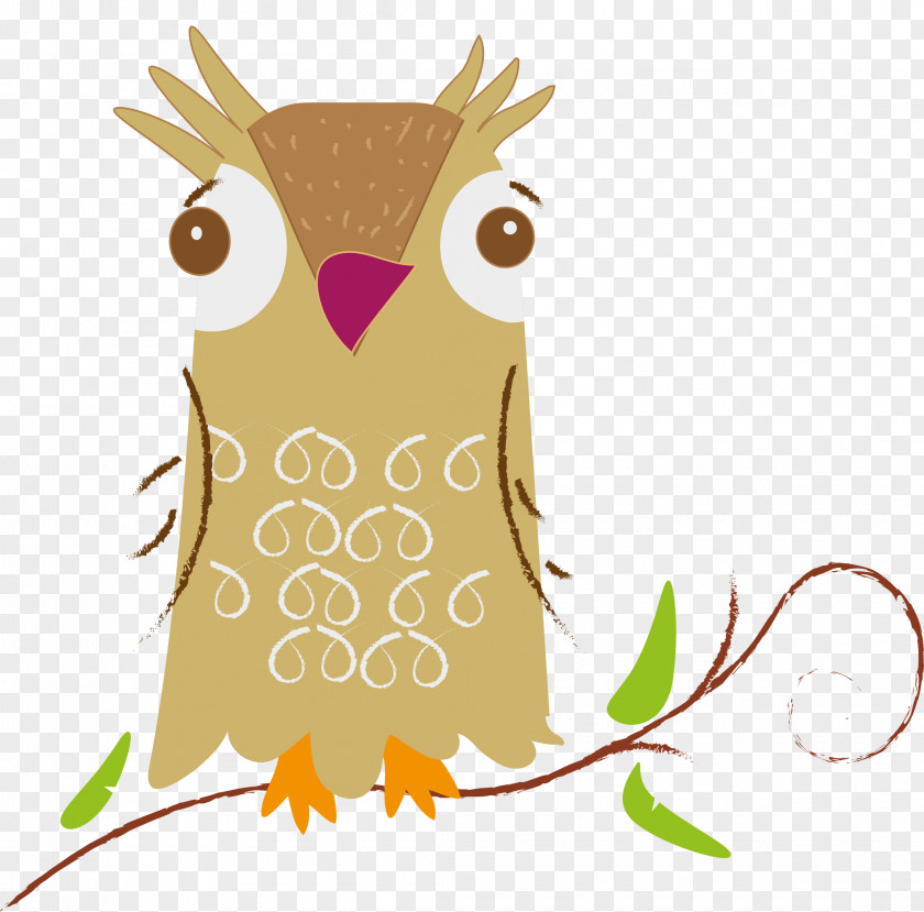 Screech Owl Tree Branch PNG