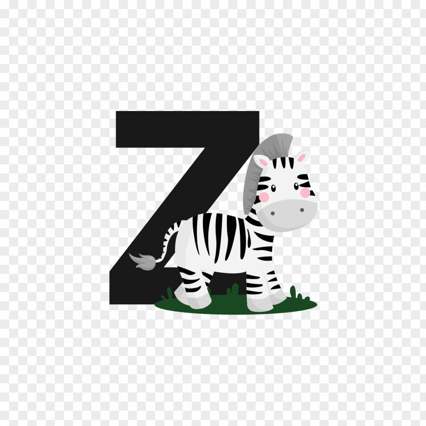 Black Zebra Alphabet Z Letter English PNG