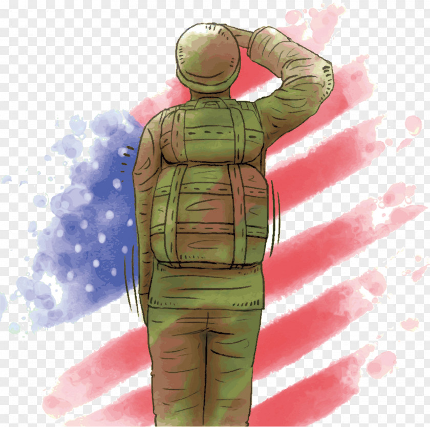 Green Salute Soldiers United States Soldier Silhouette PNG