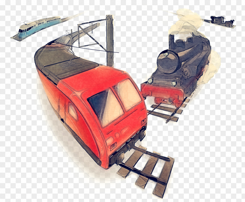 Public Transport Railroad Car Cartoon PNG