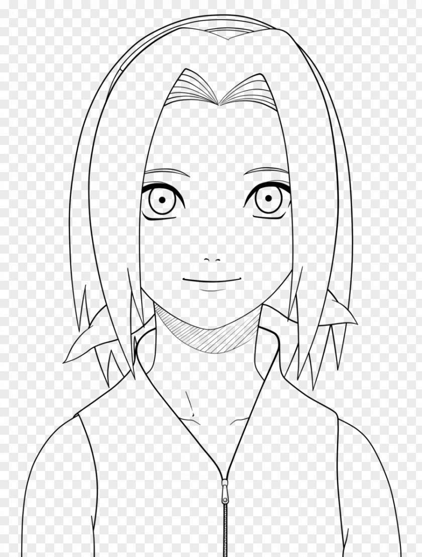 Sakura Naruto Haruno Line Art Uzumaki Drawing PNG