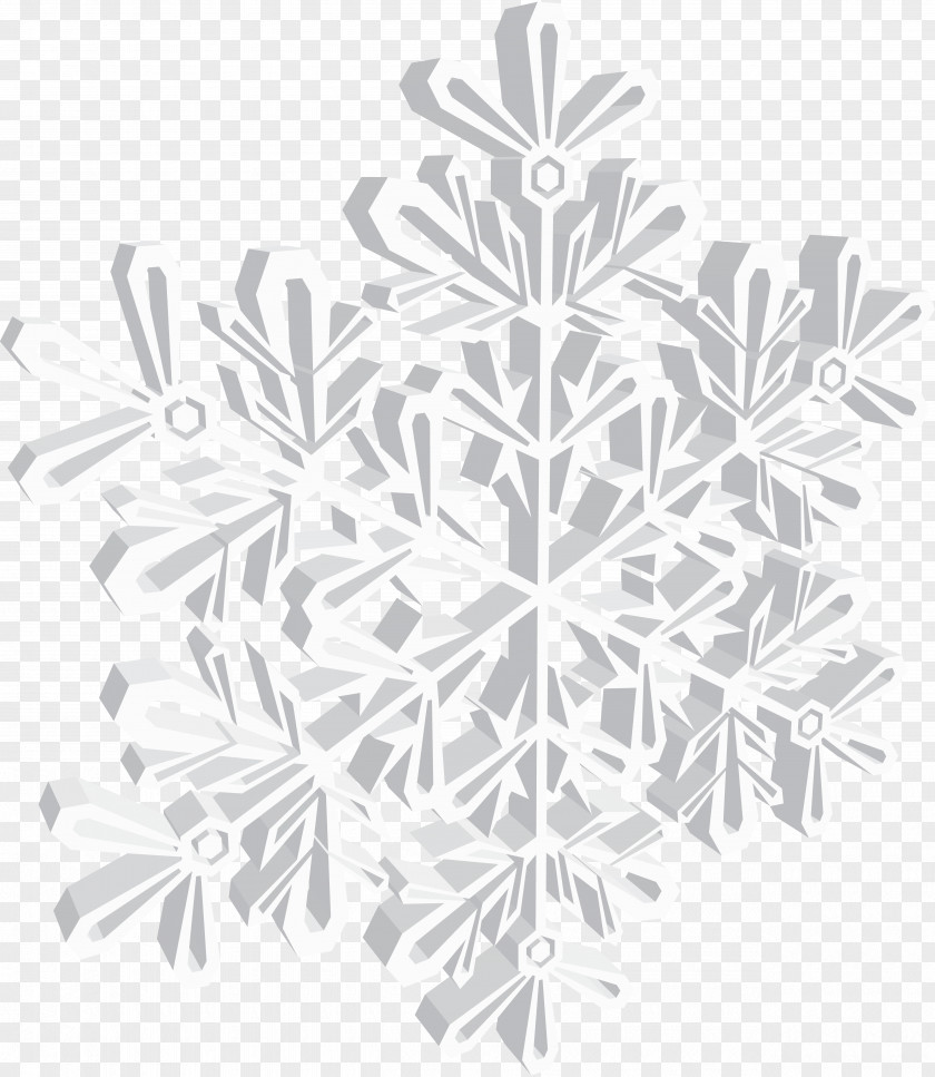 White 3D Snowflake Clipart Image Clip Art PNG