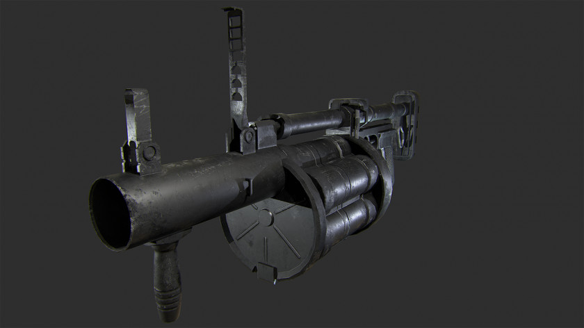 Grenade Launcher Weapon Firearm RG-6 PNG
