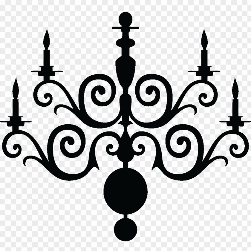 Light Chandelier Silhouette PNG