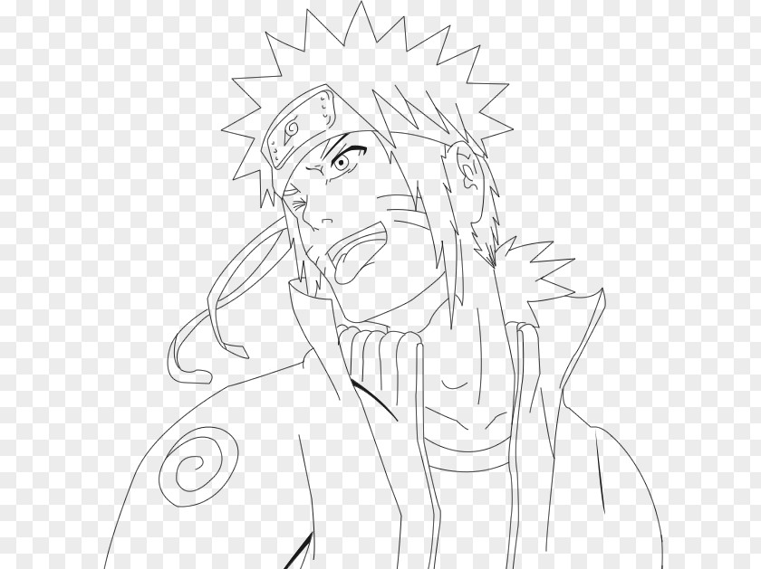 Lineart Naruto Drawing Line Art Cartoon Nose Sketch PNG