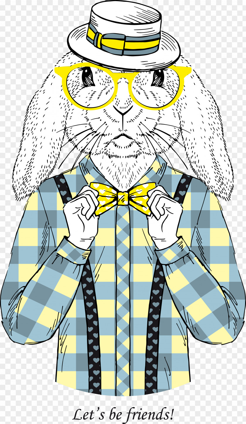 Mr. Rabbit Fashion Painting Canvas Drawing PNG