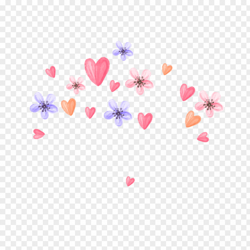 Small Fresh Hand-painted Watercolor Flower Shape PNG