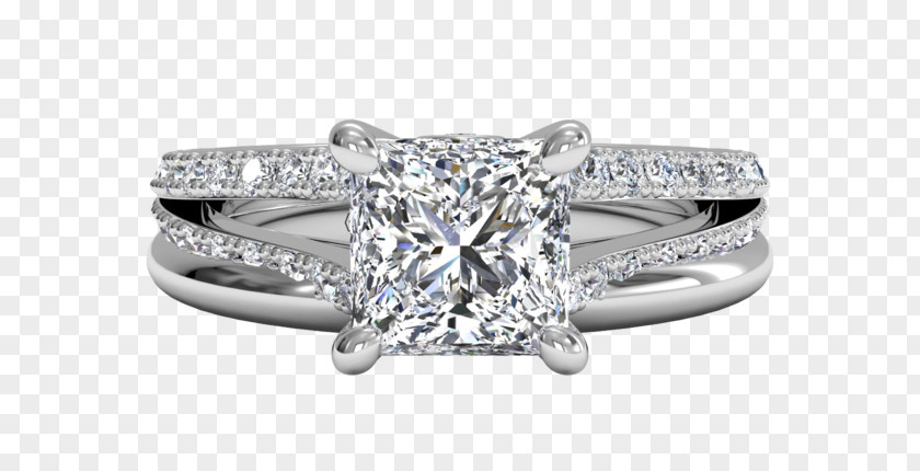 Sparkling Diamond Ring Jewelers' Row, Philadelphia Wedding Engagement Princess Cut PNG