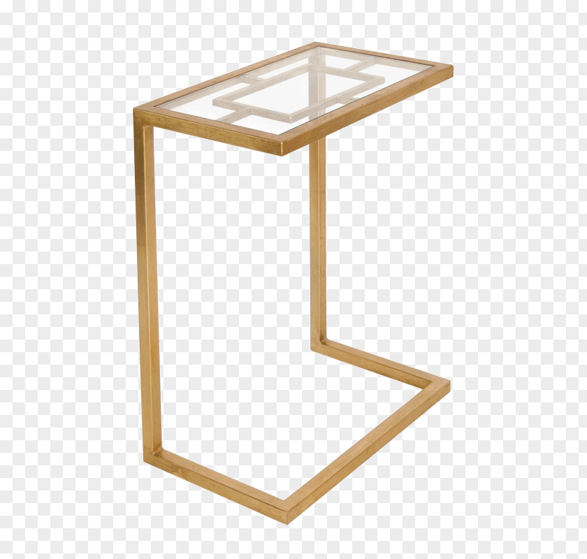 Table Bedside Tables Glass Gold Leaf PNG