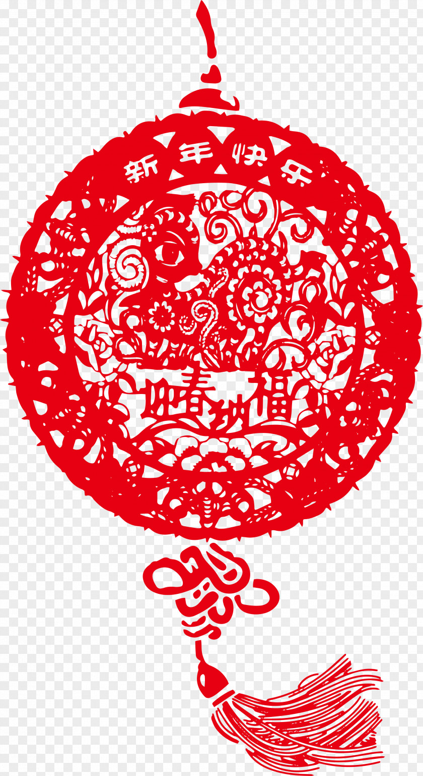 Vector Chinese New Year Red Knot China Papercutting PNG