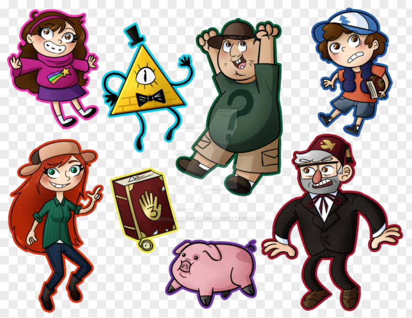 Bill Cipher Dipper Pines Mabel Sticker PNG