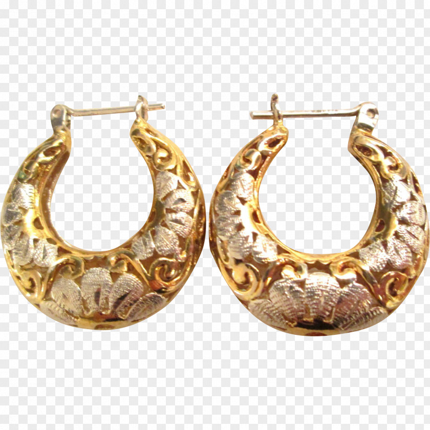 Gold Earring Filigree Jewellery Sterling Silver PNG