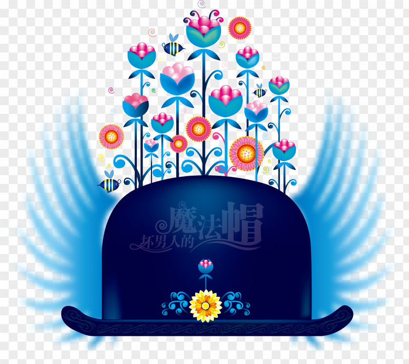 Hand-painted Blue Bad Man's Magic Hat Vector Google Images PNG