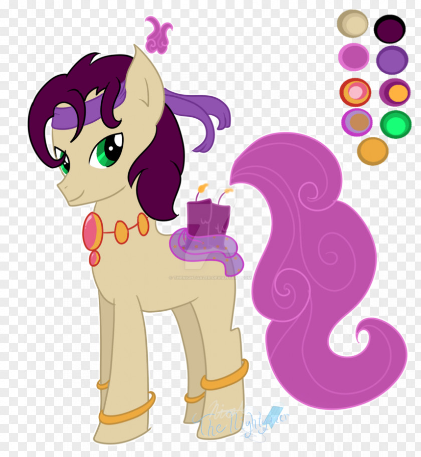 Jasmine Petals Horse Pony Violet Purple PNG