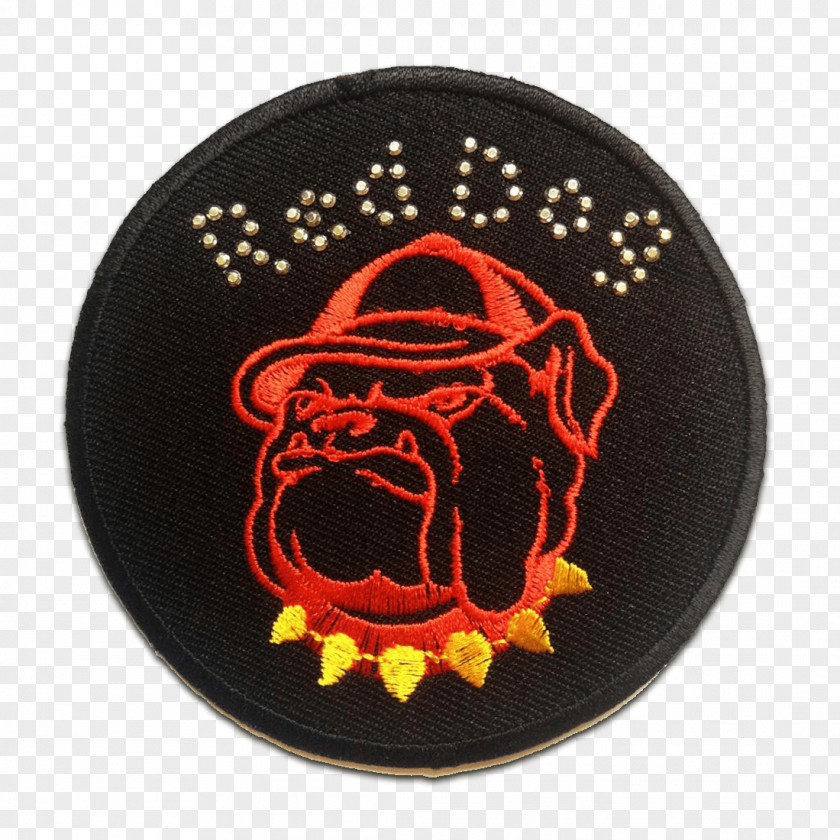 Angry Bulldog Embroidered Patch Anger PNG