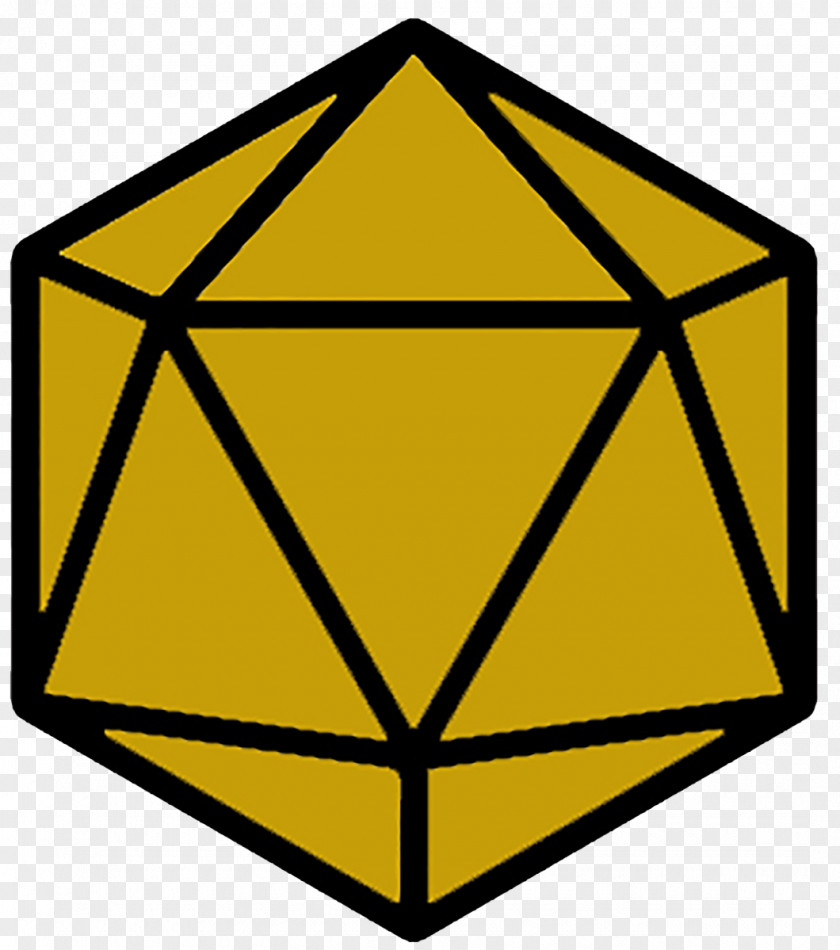 Gold Dice Dungeons & Dragons D20 System Four-sided Die PNG