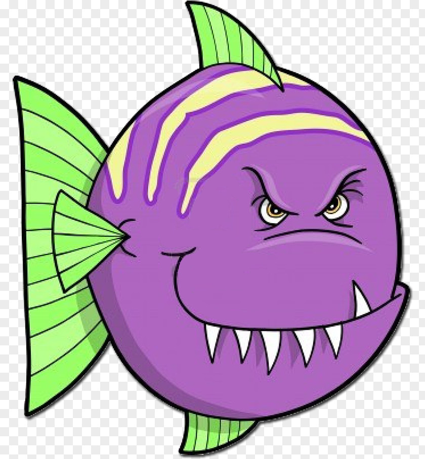 Smile Mouth Cartoon Purple Tooth Fish Eye PNG