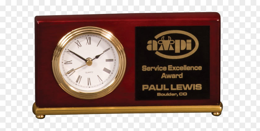 Table Clock Recognition Direct Award Engraving Commemorative Plaque PNG