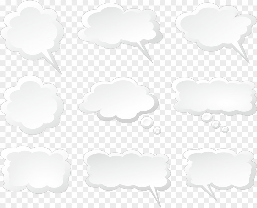 Creative Dialog Black And White Pattern PNG